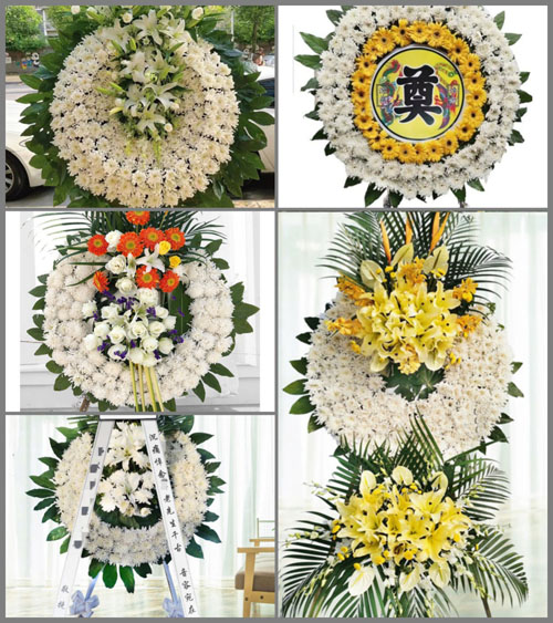 江苏苏州昆山市千灯镇中节村花圈速递
